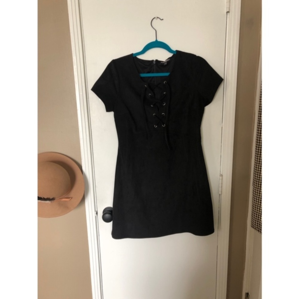Black Suede Dress from Express